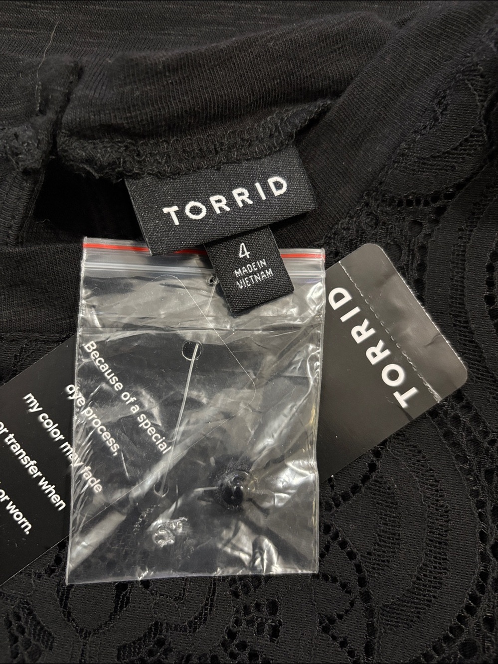 Torrid Black Lace-Front See Through Sleeveless Tank Top Size 4X NWT - Picture 7 of 11